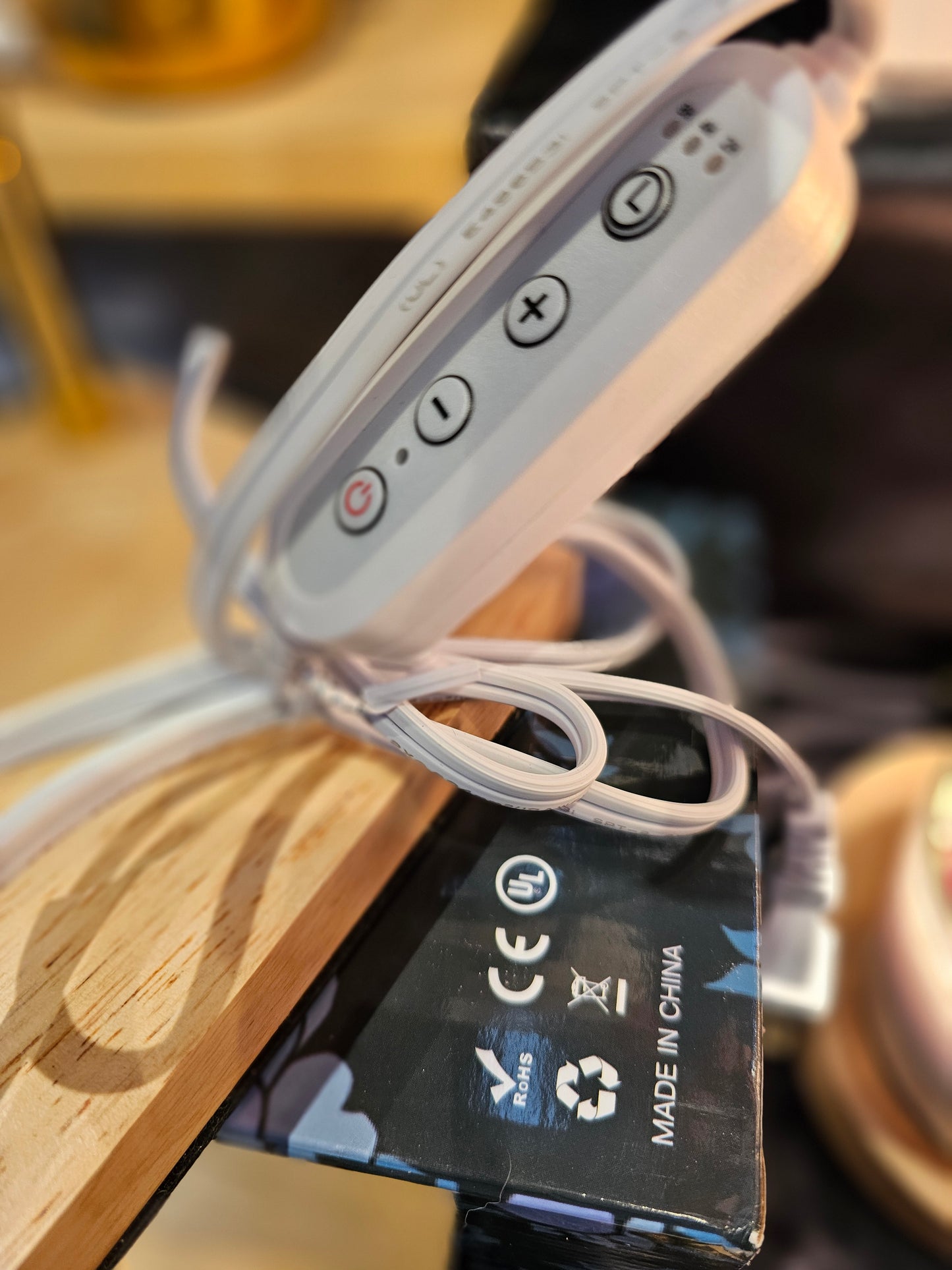 Gold Contemporary Candle Warmer with timer and brightness control