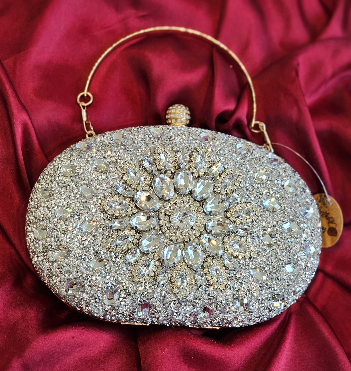 Silver Luxury Clutch Bag