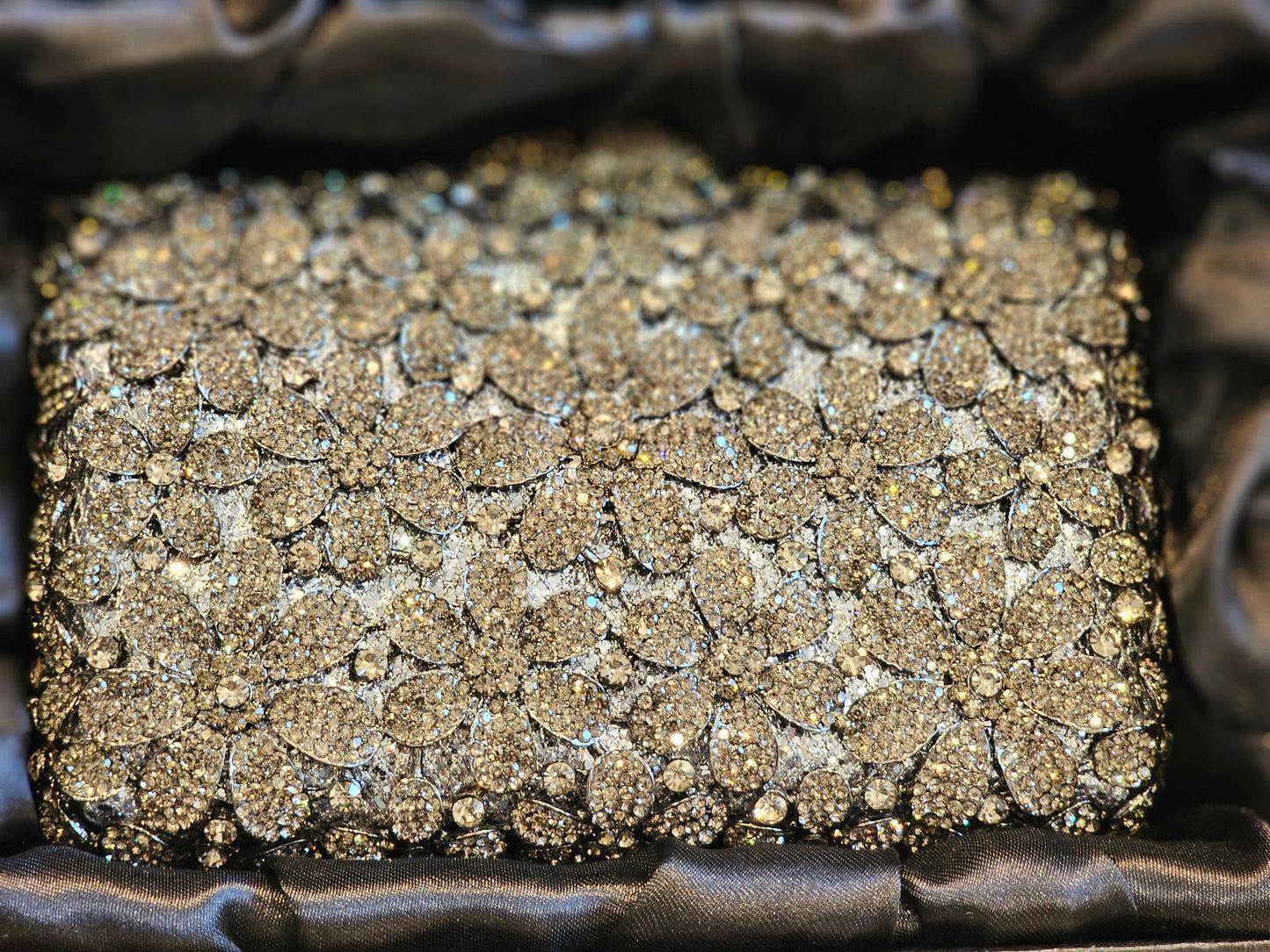 Black Floral Luxury Bridal Clutch