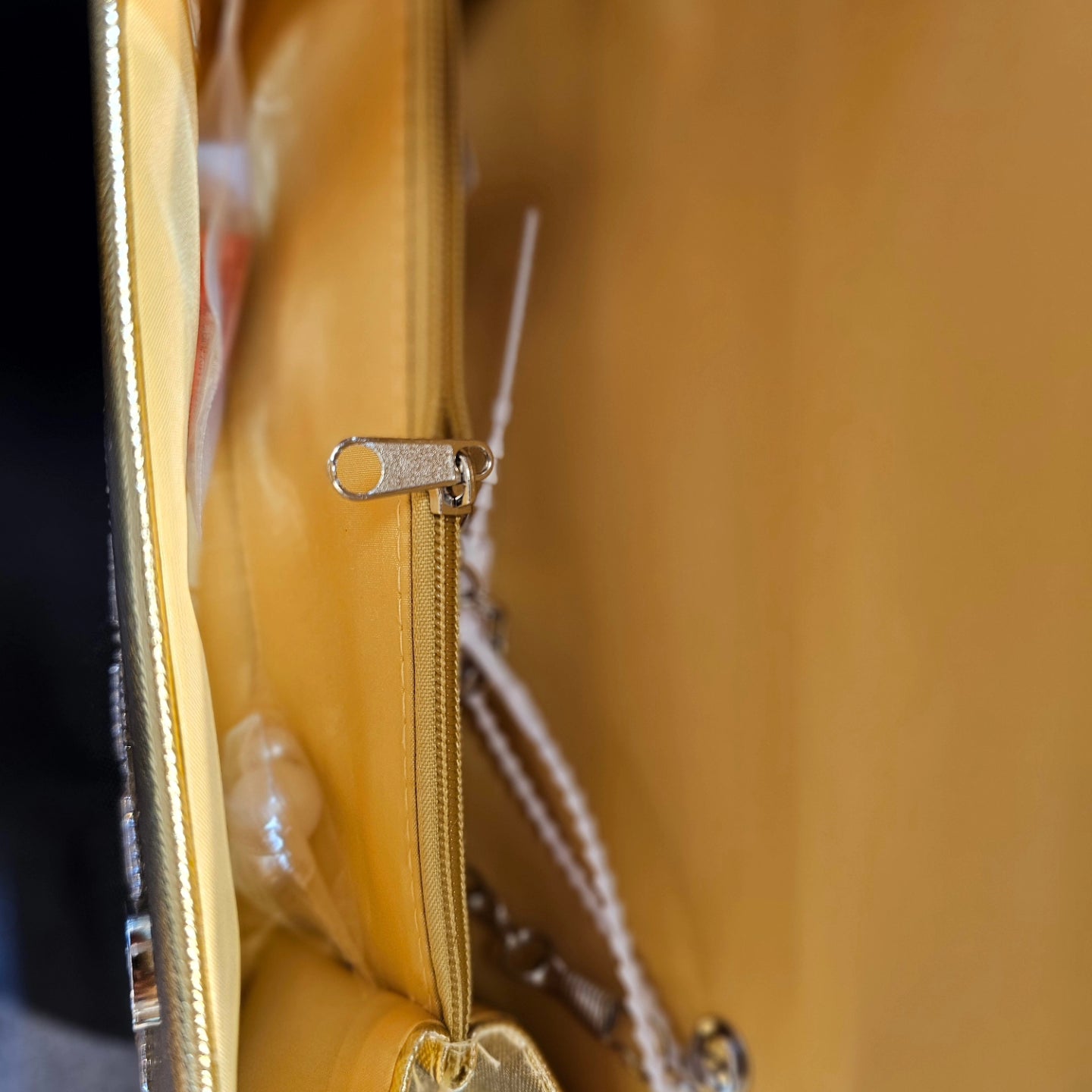 Gold Inlaid Women's Hand Bag with shoulder chain