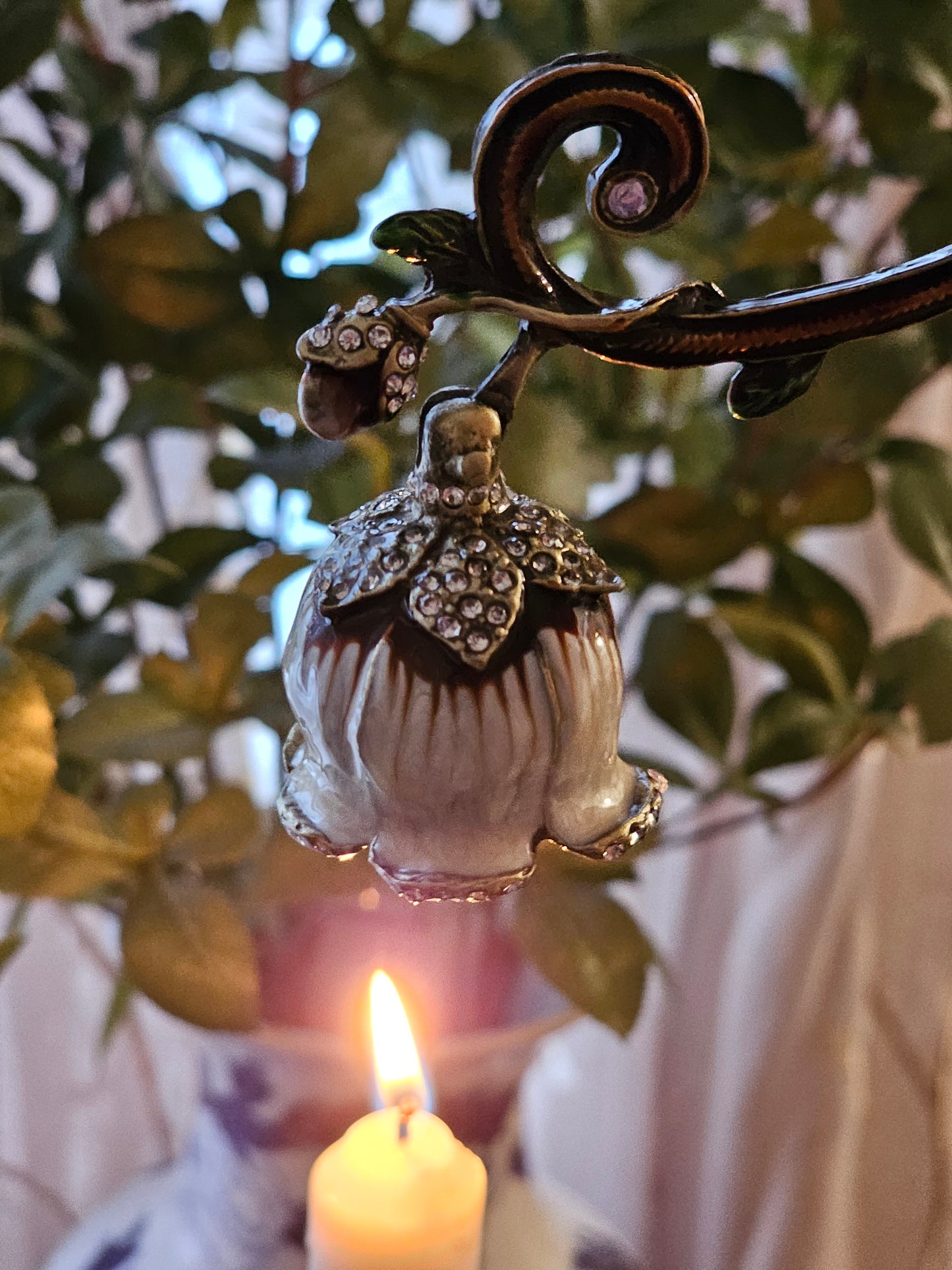 Elegant Candle Snuffer - Tree branch style - angle view - R&W Aesthetics