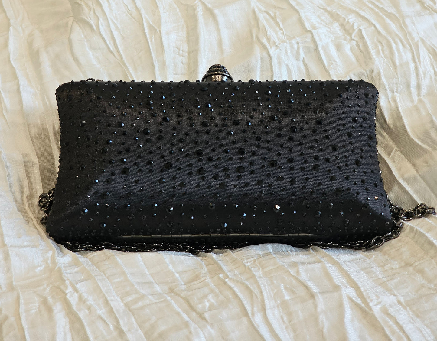 Exquisite Black Rhinestone Clutch Bag