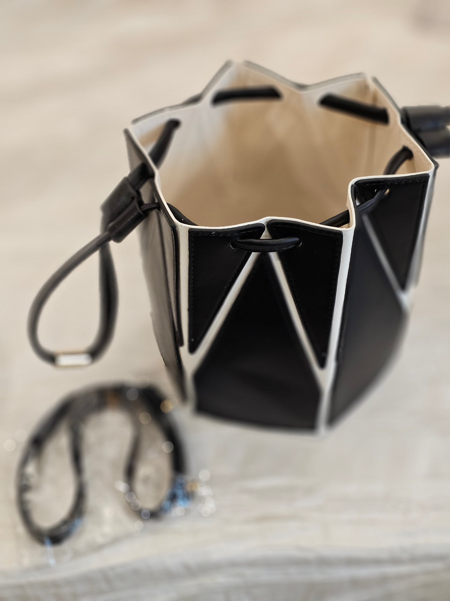 Black Foldable Messenger Bag