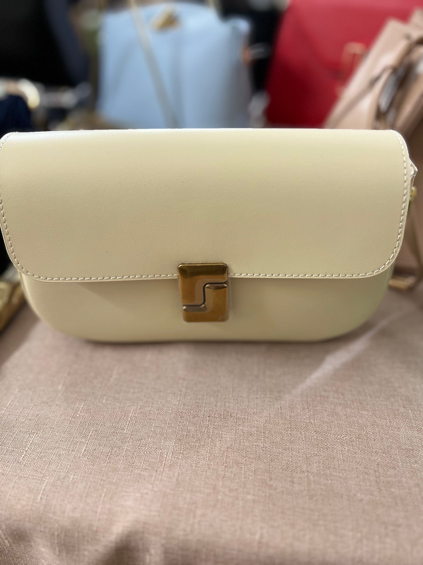 Demi Gold Genuine Leather Bag - back view - R&W Aesthetics