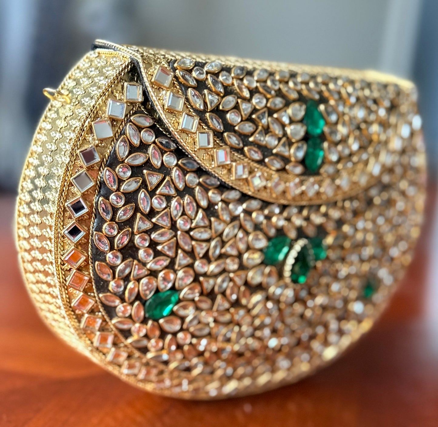 Rani | Large Handmade Kundan Clutch