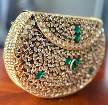Rani | Large Handmade Kundan Clutch