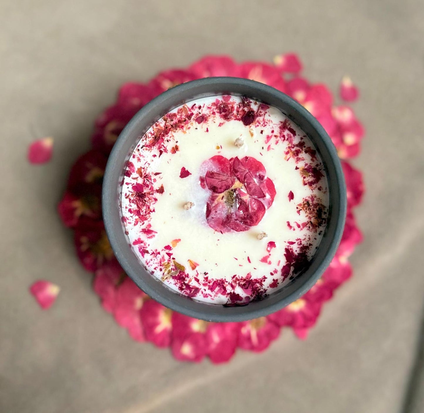 Gajra Luxury Candle - open view - R&W Aesthetics