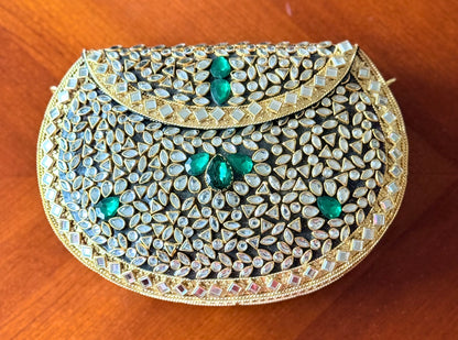 Rani | Large Handmade Kundan Clutch