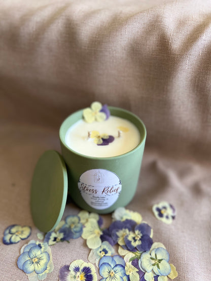 Stress Relief - 2-wicks - Luxury Scented Organic Candle