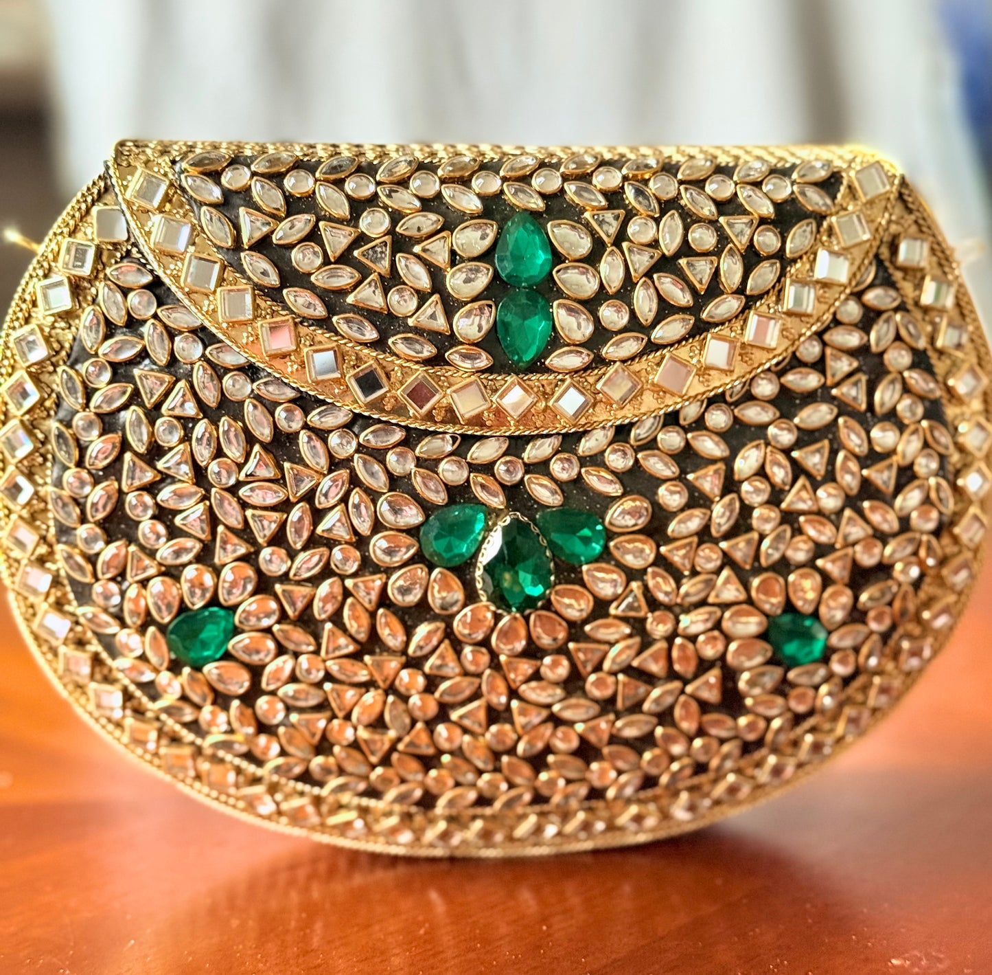 Rani | Large Handmade Kundan Clutch