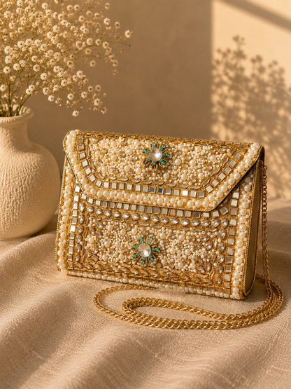 Mughal | Large Handmade Kundan Clutch