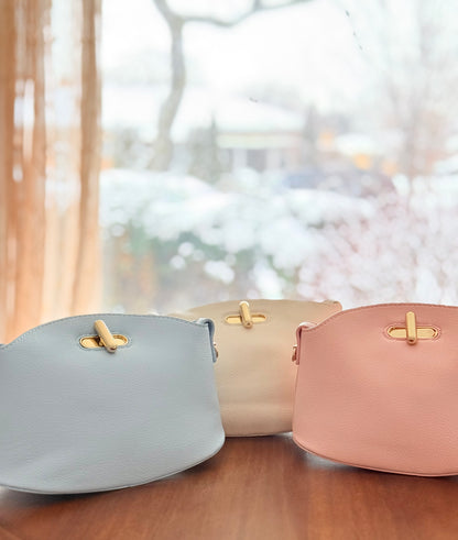 Dove | Leather Bag - front view - R&W Aesthetics