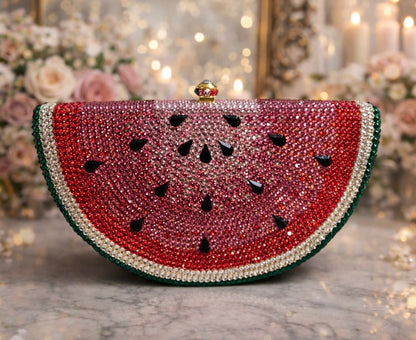 Aqsa Rhinestones Clutch - side view - R&W Aesthetics