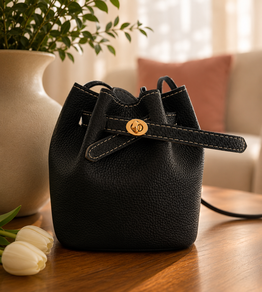 Luna | Leather Bucket Bag