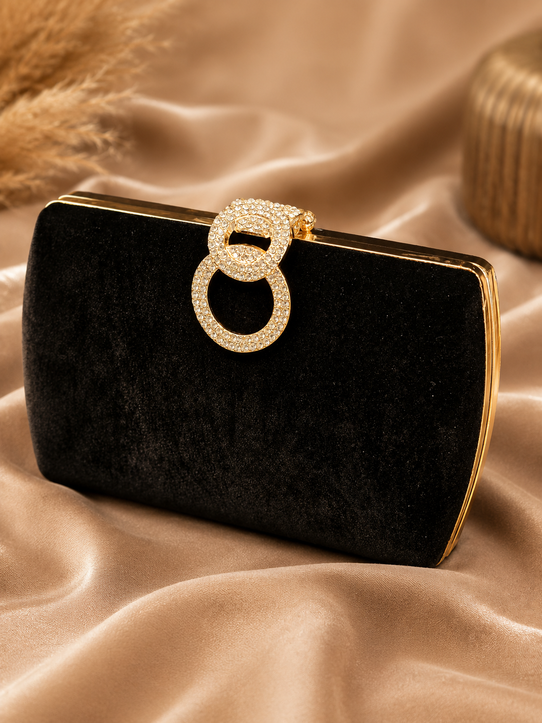 Midnight Velvet Clutch