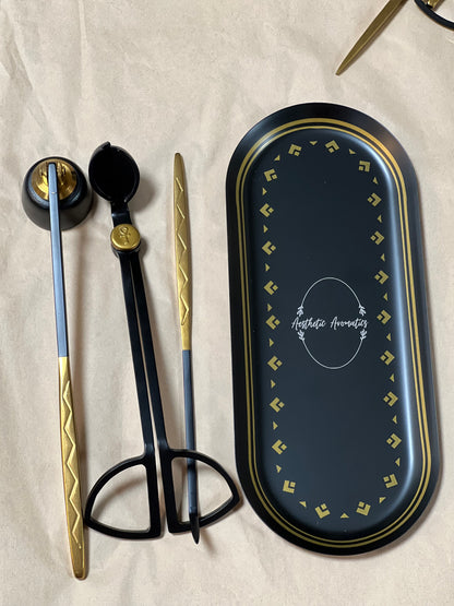 Candle Accessories Set by R&W Aesthetics - side view - R&W Aesthetics
