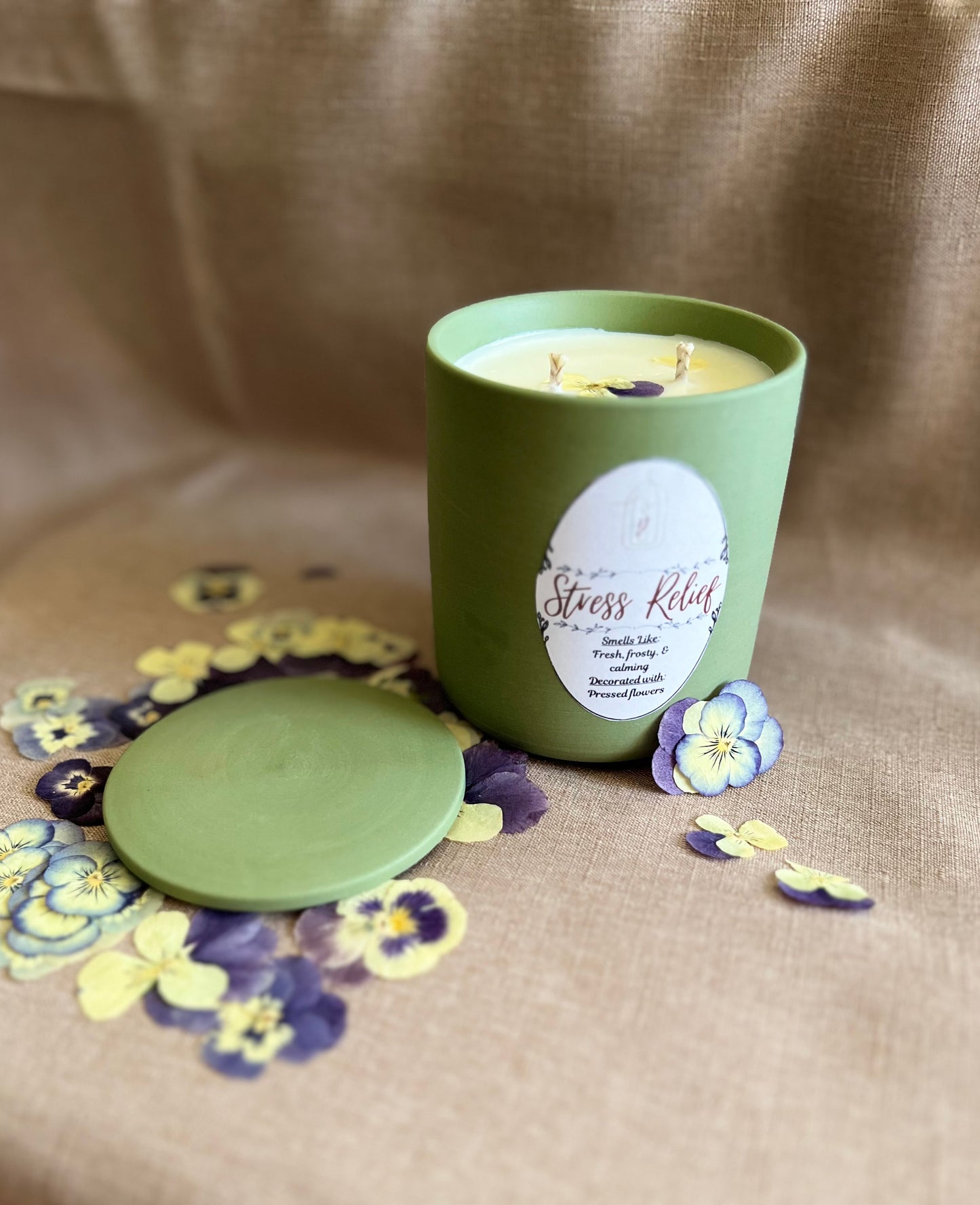 Stress Relief - 2-wicks - Luxury Scented Organic Candle