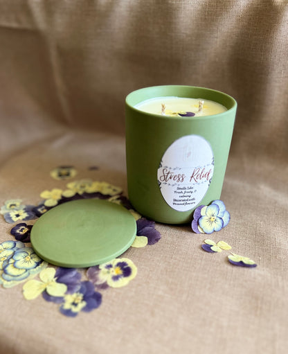 Stress Relief - 2-wicks - Luxury Scented Organic Candle