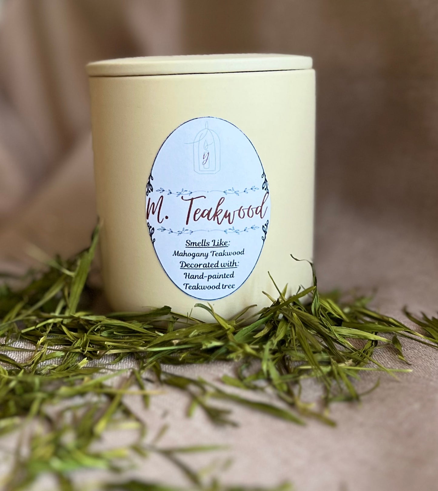 M. Teakwood - 2-Wicks - Luxury Scented Organic Candle