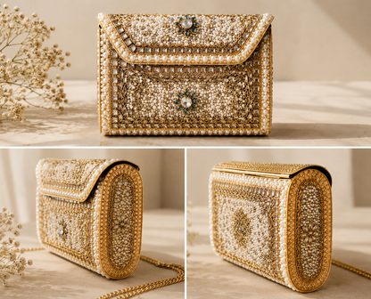 Mughal | Large Handmade Kundan Clutch