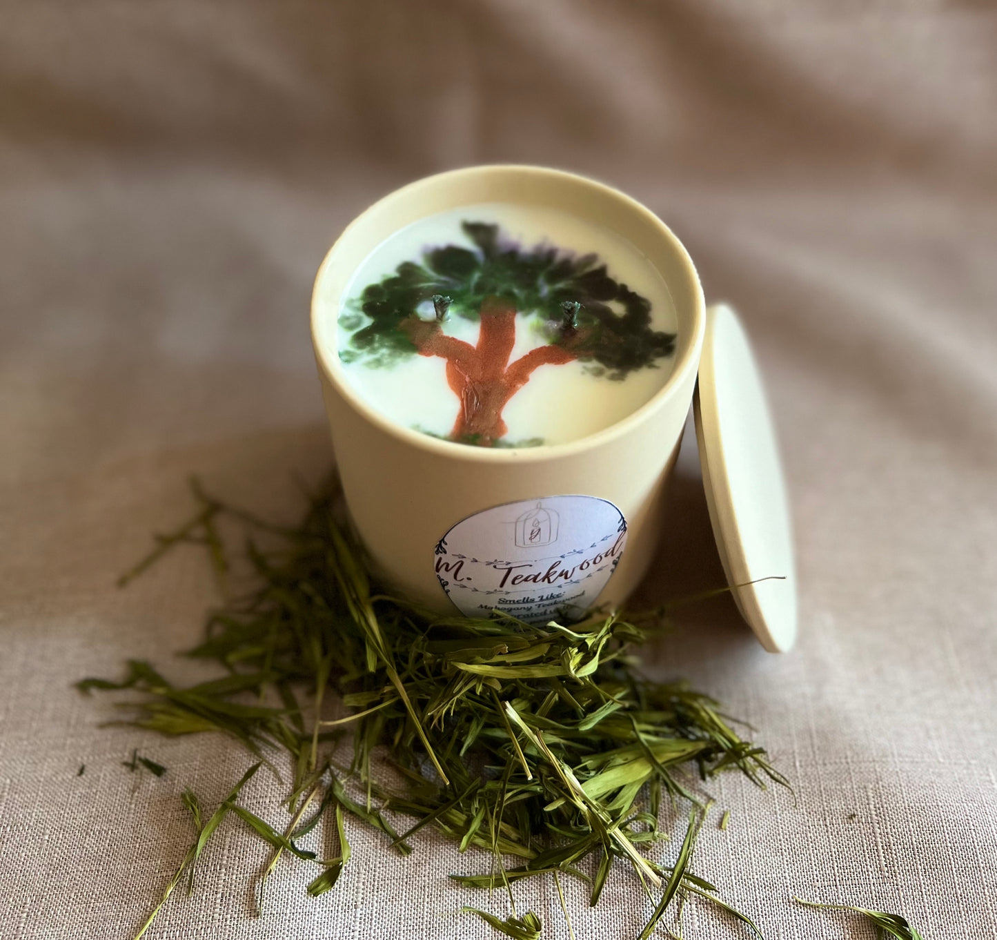 M. Teakwood - 2-Wicks - Luxury Scented Organic Candle