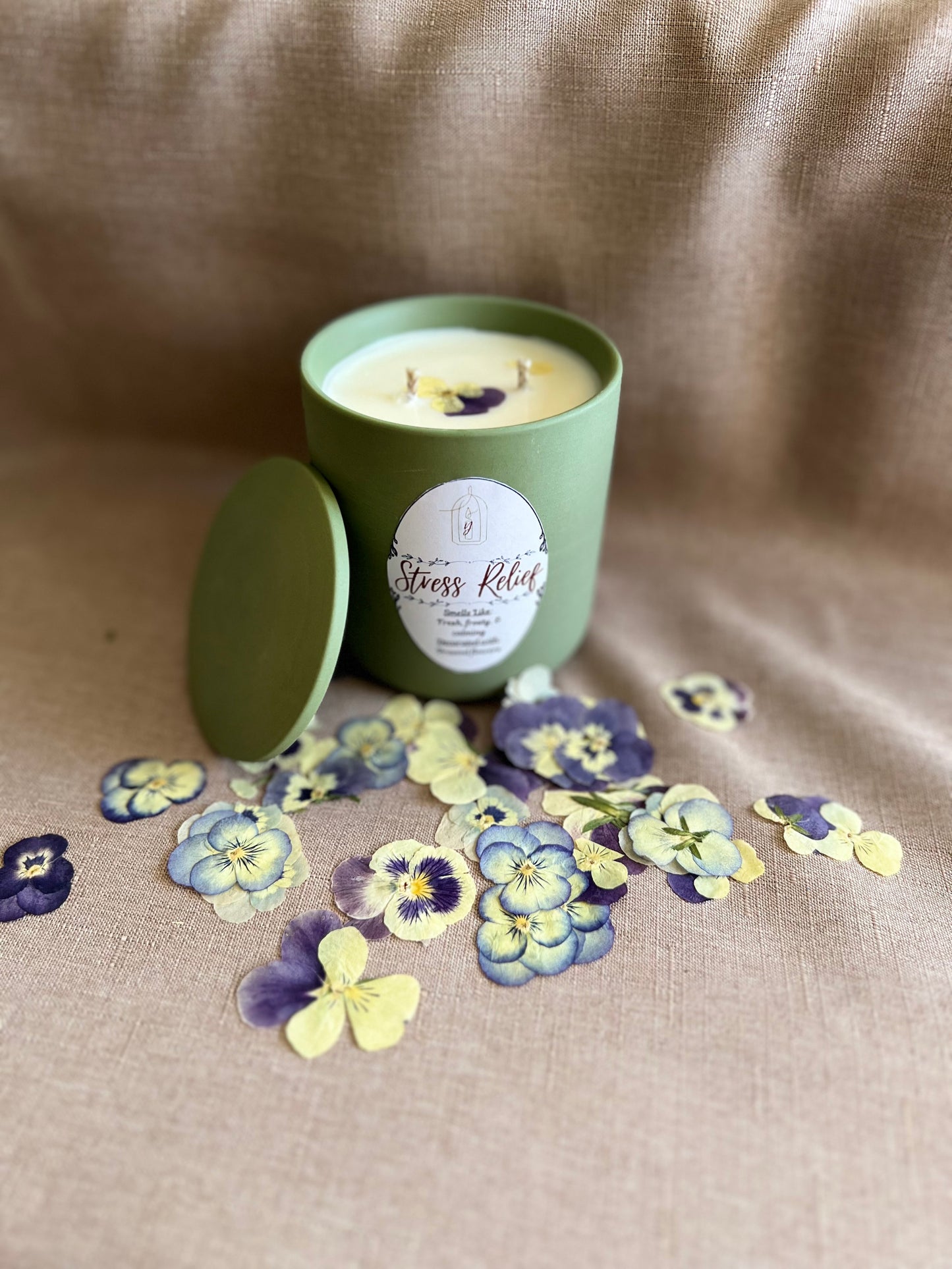 Stress Relief - 2-wicks - Luxury Scented Organic Candle