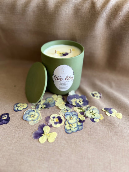 Stress Relief - 2-wicks - Luxury Scented Organic Candle