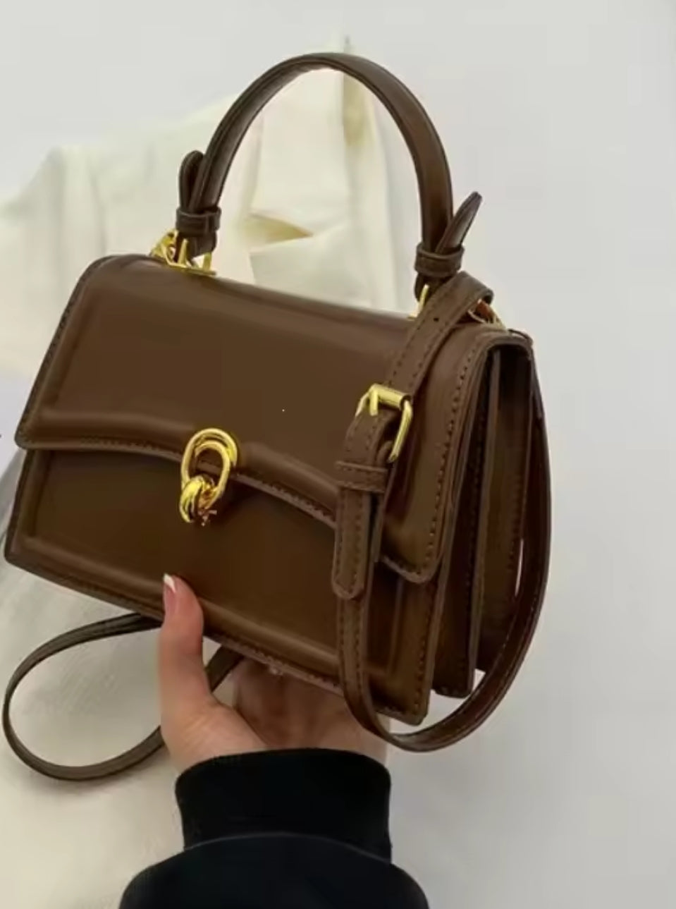 Brown Leather Crossbody Bag
