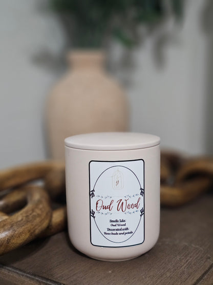 Oud Wood - 2-Wicks - Luxury Scented Organic Candle