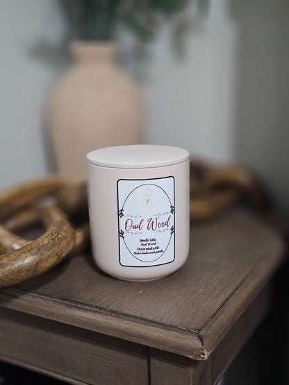 Oud Wood - 2-Wicks - Luxury Scented Organic Candle