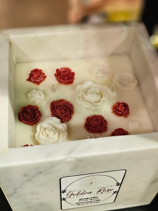 Golden Rose 3-wicks Limited Edition Marble Candle