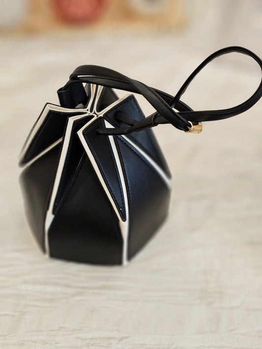 Black Foldable Messenger Bag